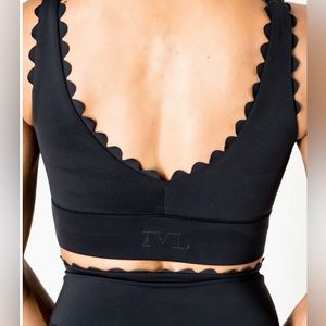 Black Scallop ivl collective sports bra